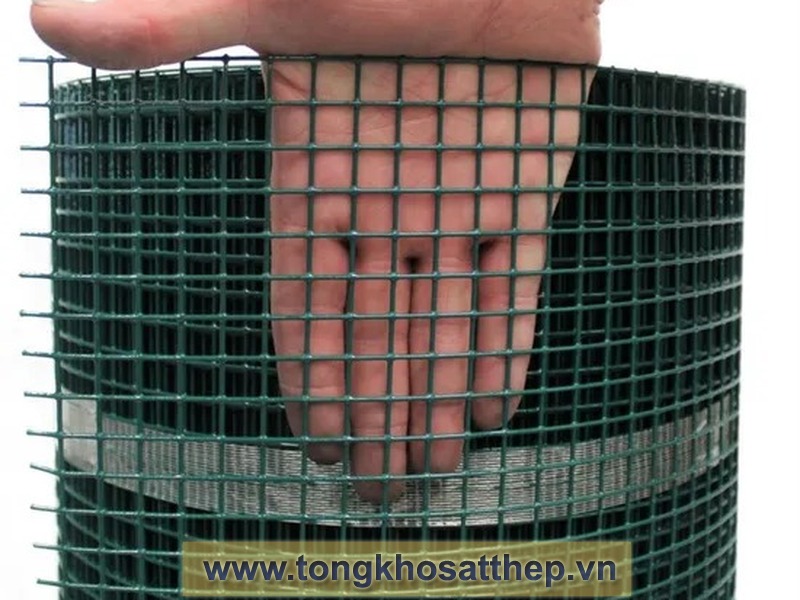 Lưới Thép Đan Bọc Nhựa PVC Ô 12x12mm – tongkhosatthep.vn